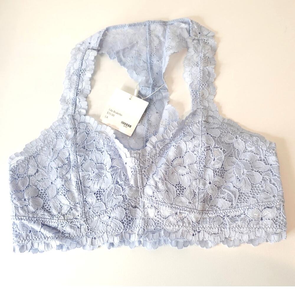 NEW Periwinkle Stretch Lace Bralette / Hourglass back Size XS